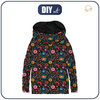 Sweatshirt mit Schalkragen und Fledermausärmel (FURIA) - FLOWERS 3D m. 9 - Sommersweat ITY - XXXL