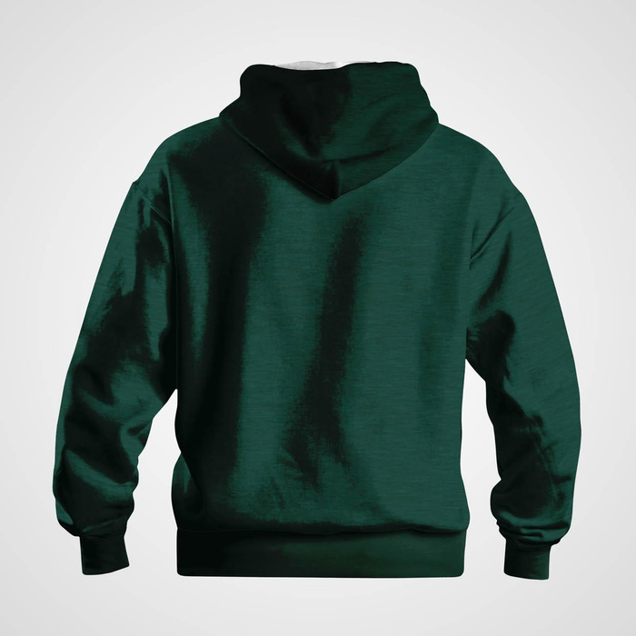 MELANGE BOTTLE GREEN - Hydrophobic brushed knit