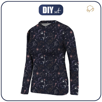 WOMEN'S THERMO BLOUSE (PATTY) - WINTER TWIGS pat. 2 (WINTER IN PARK) - sewing set L