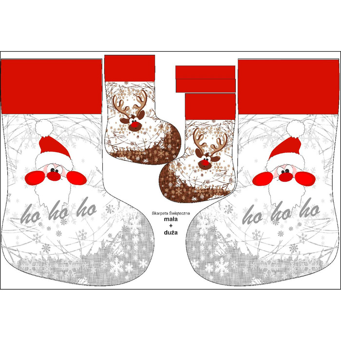 Christmas Stocking Set - REINDEER / brown
