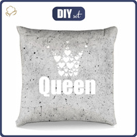 POLŠTÁŘ 45x45 - QUEEN - Bavlněná tkanina - Sada šití