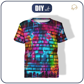 T-SHIRT DZIECIĘCY (128-134) - STREET GRAFFITI WZ.3 - zestaw do uszycia