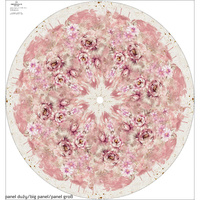 WATERCOLOR FLOWERS PAT. 6 - big circle skirt panel