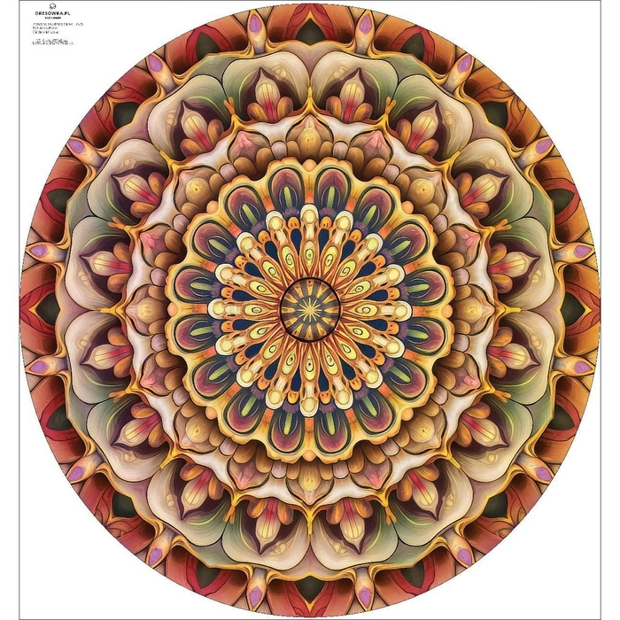 Big circle skirt panel - Viscose jersey - COLORFUL MANDALA WZ. 5
