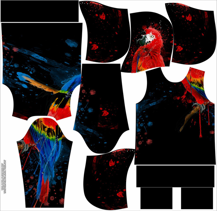 KID'S HOODIE (ALEX) - PARROT - sewing set (146/152)