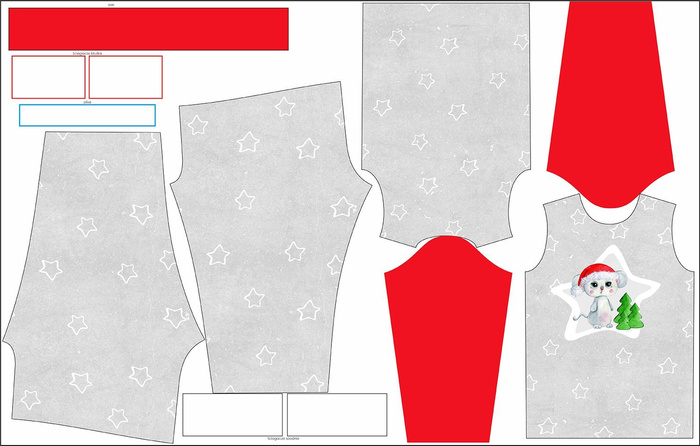 KINDERPYJAMAS "MIKI" - WINTERMAUS BLANKA - Elastische Baumwoll Maschenware (110/116)