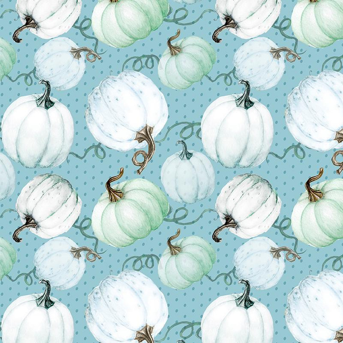 PUMPKINS pat. 4 (PUMPKIN GARDEN) - single jersey with elastane