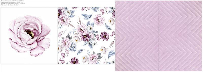 OZDOBNÉ POLŠTÁŘE - Akvarel kytice vz. 2 