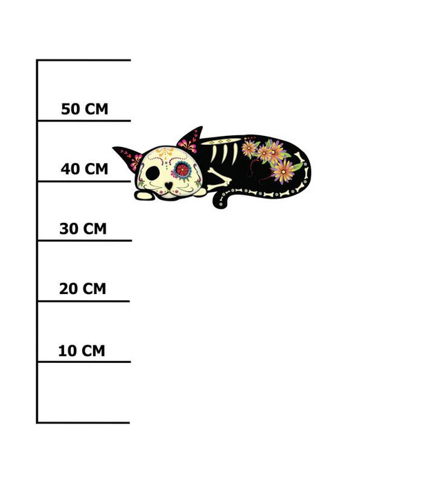 SLEEPING CAT CARLA (DIA DE LOS MUERTOS) - panel 75cm x 80cm