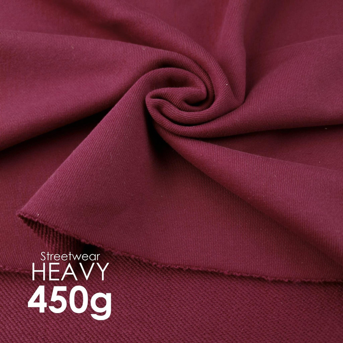 French terry TWILL / HEAVY 450g - maroon-m-31
