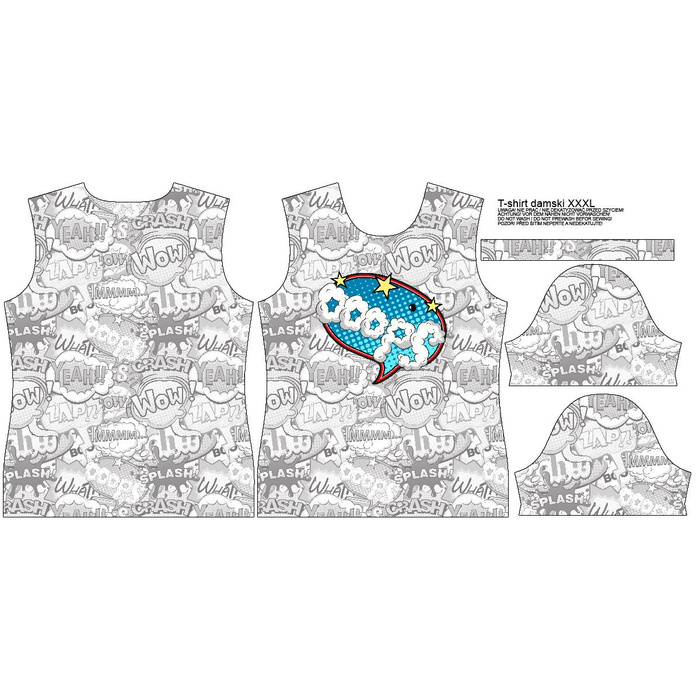 T-SHIRT DAMSKI - KOMIKS / ooops - single jersey