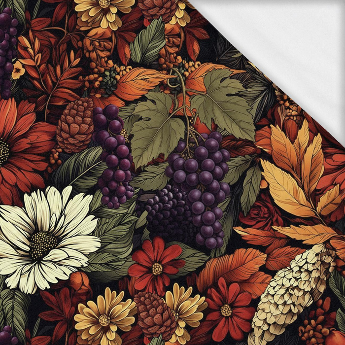 AUTUMN FLOWERS wz.21- single jersey with elastane ITY