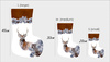 Christmas Stocking Set - REINDEER / CONES