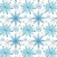 BLAUE SCHNEEFLOCKEN M. 2 - Baumwoll Webware