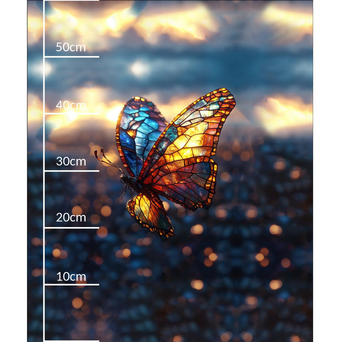 STAINED GLASS WZ.7 - panel (60cm x 50cm) teplákovina počesaná s elastanem ITY