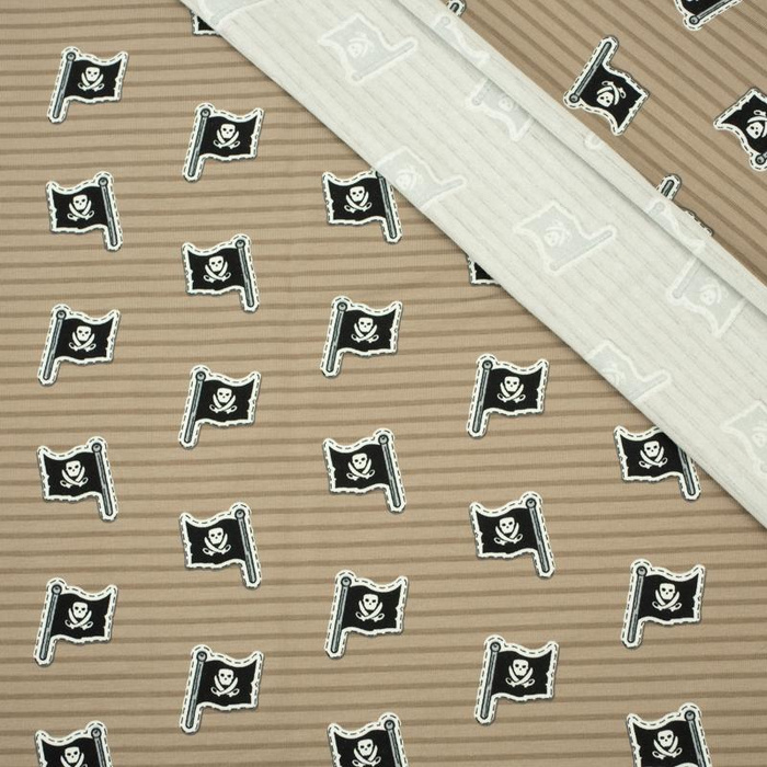 FLAG / pirates - light brown - single jersey TE210