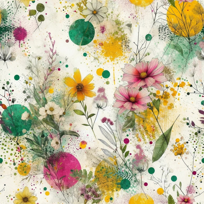 FLORAL REVERIE WZ. 1 - Minky plyš