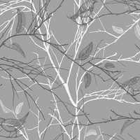 BIRDS (GREY) / white- looped knit fabric