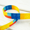 Smooth webbing tape - BRICKS / Choice of sizes