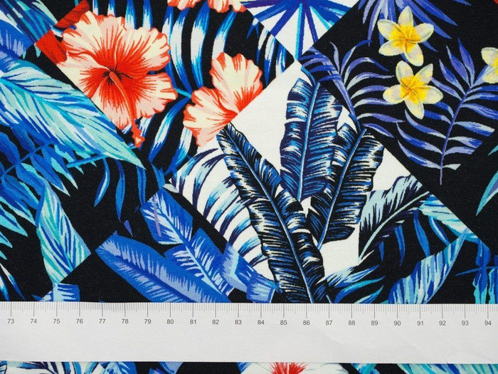 TROPISCHES KARO - Viskose-Jersey WE210