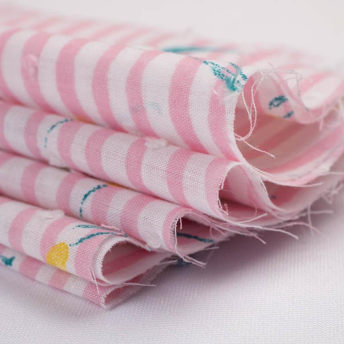 SWEET FLAG / pink - Cotton batiste with knots 