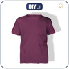 Zestaw DIY – T-shirt dziecięcy z bawełnianej dzianiny RIB JERSEY - BURGUNDOWY (128/134)