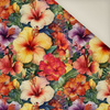 FLOWERS PAPAYA ORANGE WZ. 3 - Upholstery velour