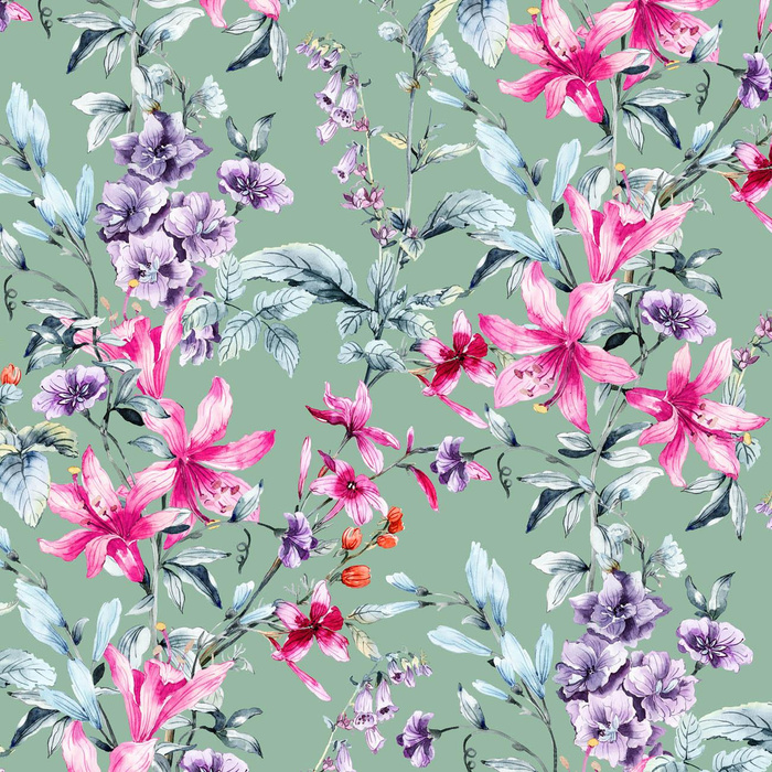 SPRING MEADOW pat. 3 - Woven Fabric for tablecloths