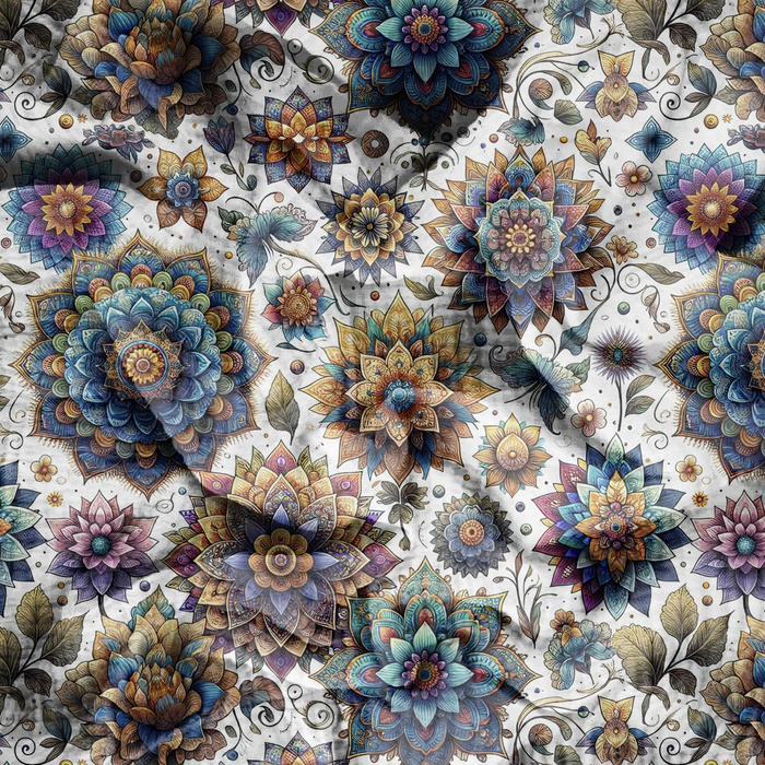 KOLOROWA MANDALA wz. 6 - Muślin bawełniany