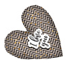 DECORATIVE PILLOW HEART - I love you / ZIGZAG