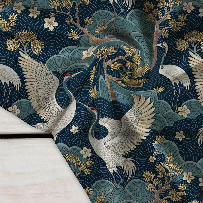 Japanese Garden wz.3  (birds) - Krepp