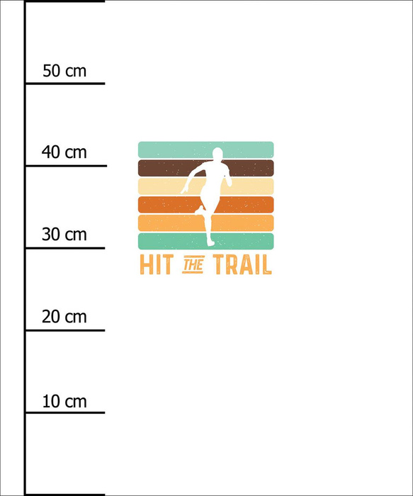 HIT THE TRAIL / bílá - panel (60cm x 50cm)
