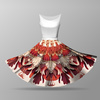 Malý panel pro kruhovou sukni - Viskózový jersey - WATERCOLOR FLORAL WZ. 2