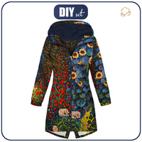 DÁMSKÁ BUNDA PARKA (ANNA) - FARM GARDEN WITH SUNFLOWERS (Gustav Klimt) - softshell