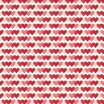 VALENTINE'S HEARTS pat. 3 / white (VALENTINE'S MIX)