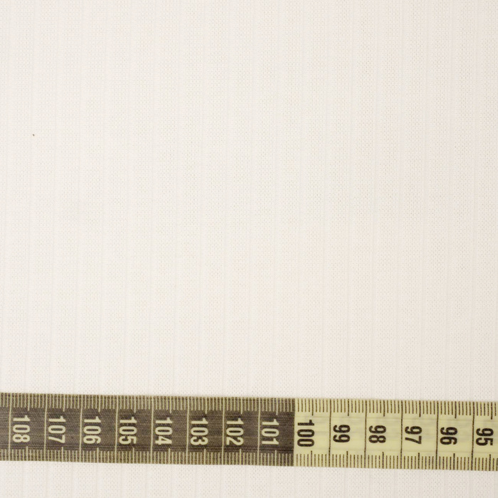 Tenký žebrovaný úplet - Cloud Dancer/ ECRU (D-02)