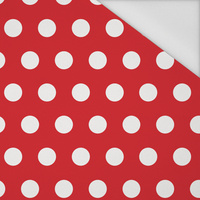RED POLKA DOTS - tkanina szybkoschnąca
