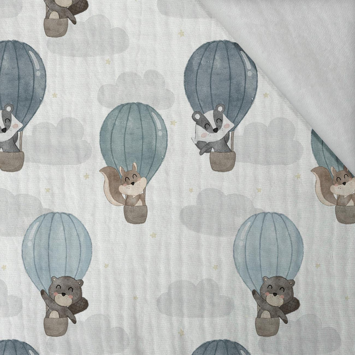 TIERCHEN IN DEN WOLKEN M. 3 - Baumwoll Musselin