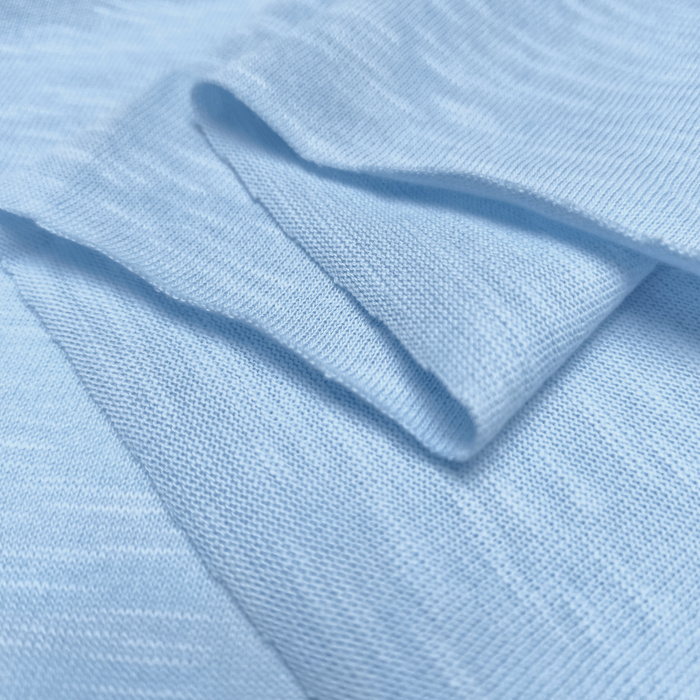 "FLAME" cotton jersey 170g - LIGHT SKY BLUE D-75
