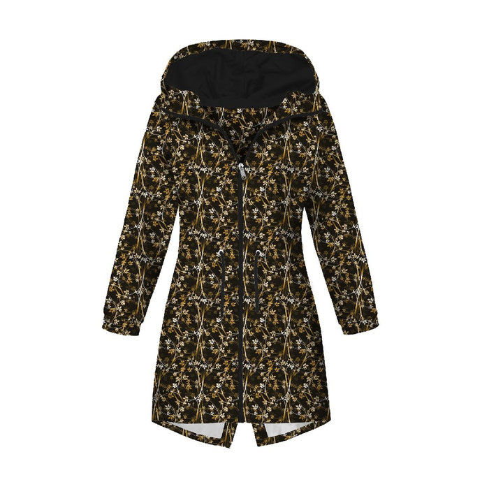 DAMENPARKA (ANNA) - BLÄTTER Ms. 2 (gold) / schwarz - Softshell XL