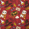 MAGIC MIX PAT. 2 (MAGIC SCHOOL) / red - Cotton woven fabric