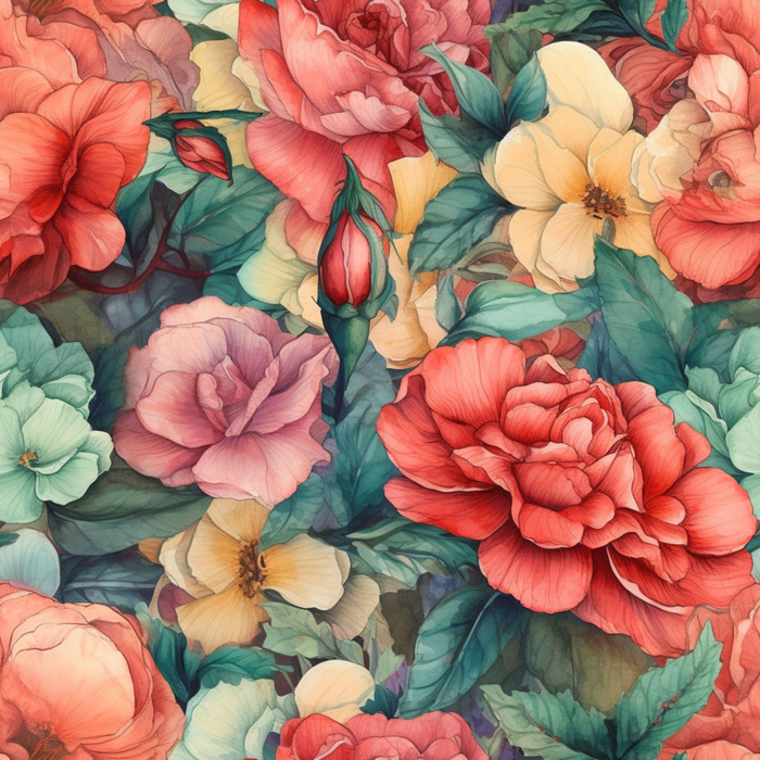 FLOWERS WZ.50 - Single Jersey