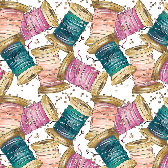 COLORFUL BOBBINS - Viscose jersey