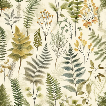 BOTANICAL FOREST wz.6 - Baumwoll Musselin