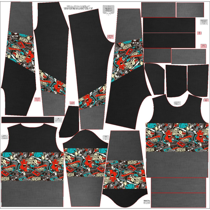 Children's tracksuit (MILAN) - STREET STYLE - sewing set (122/128)