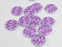 Holzknöpfe Herz - LILA HELL (PLUM)