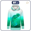 LONG WOMEN’S HOODIE (MEGI) - CHAMELEON - looped knit fabric - XXXL