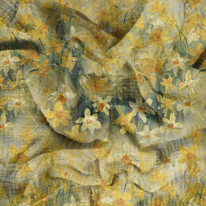 FLOWERS MEADOW WZ. 5 - Mušelín bavlněný