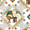INDIE CHARM / gold - Cotton woven fabric