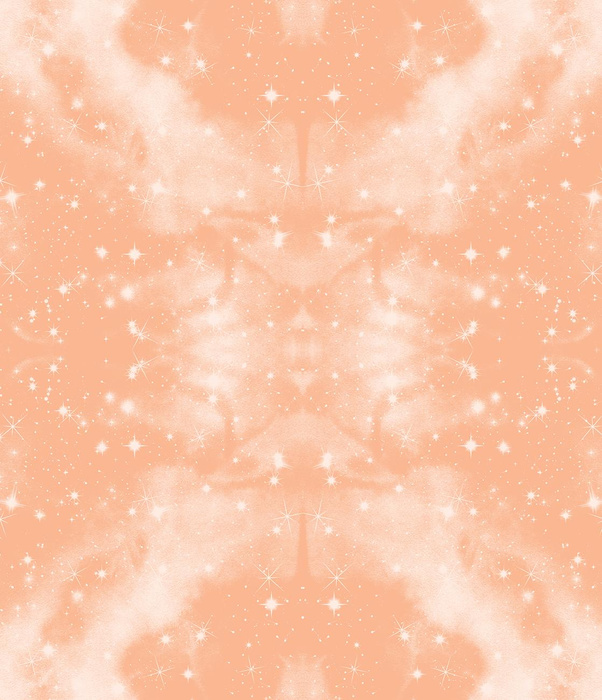 GALAXY / peach fuzz - looped knit fabric